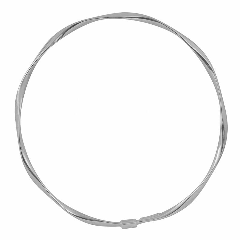 Fremada 10k Yellow or White Gold 2.5mm Polish Twist Slip-on Bangle