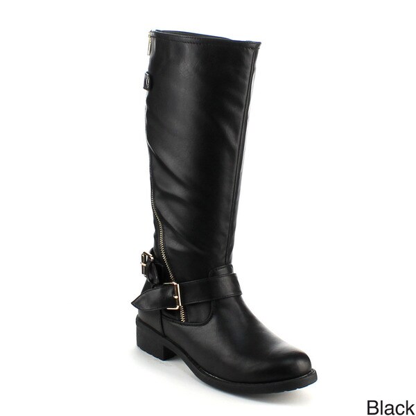 Refresh Women's 'Dason-01' Military Knee-high Riding Boots