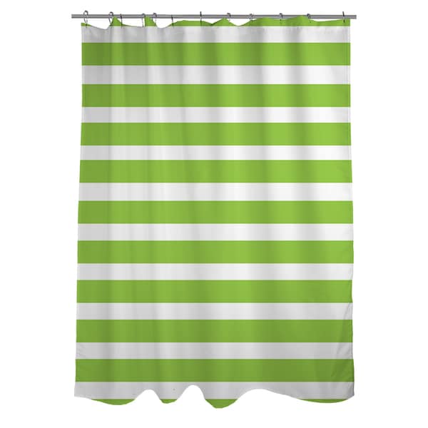 Thumbprintz Bright Stripes Kiwi Shower Curtain