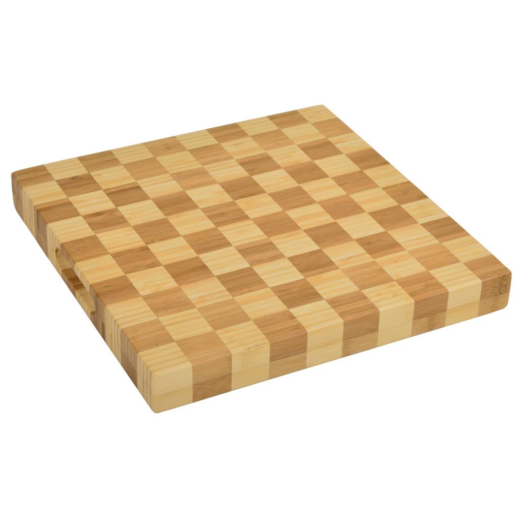 Picnic at Ascot Bamboo Butcher Block board 13" x 13"