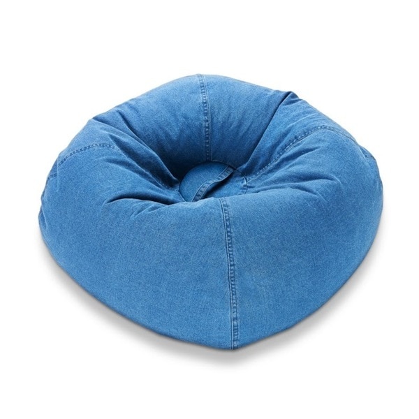 Ace Casual 98 Inch Denim Bean Bag Chair Free Shipping Today Ace Casual 98 Inch Denim Bean Bag Chair