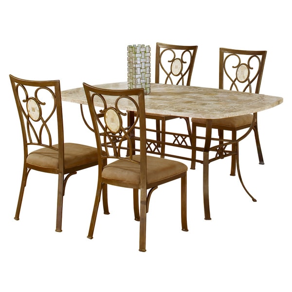 Brookside 5-piece Rectangle Dining Set with Oval Back Chairs