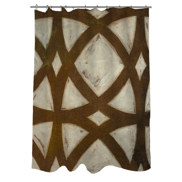 Thumbprintz Wood Grain Large Scale Brown Shower Curtain