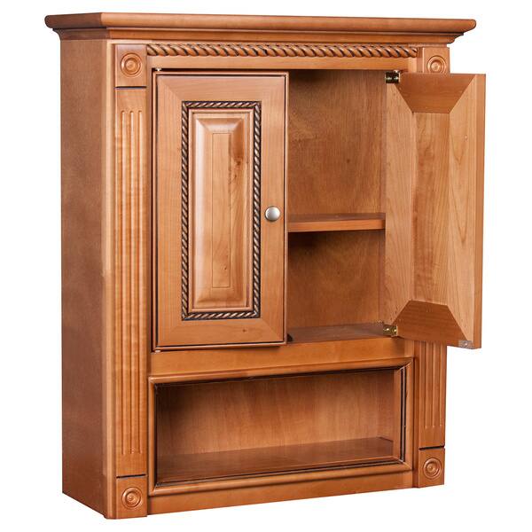 Shop Marquis Cinnamon Maple Bathroom Wall Cabinet Free Shipping