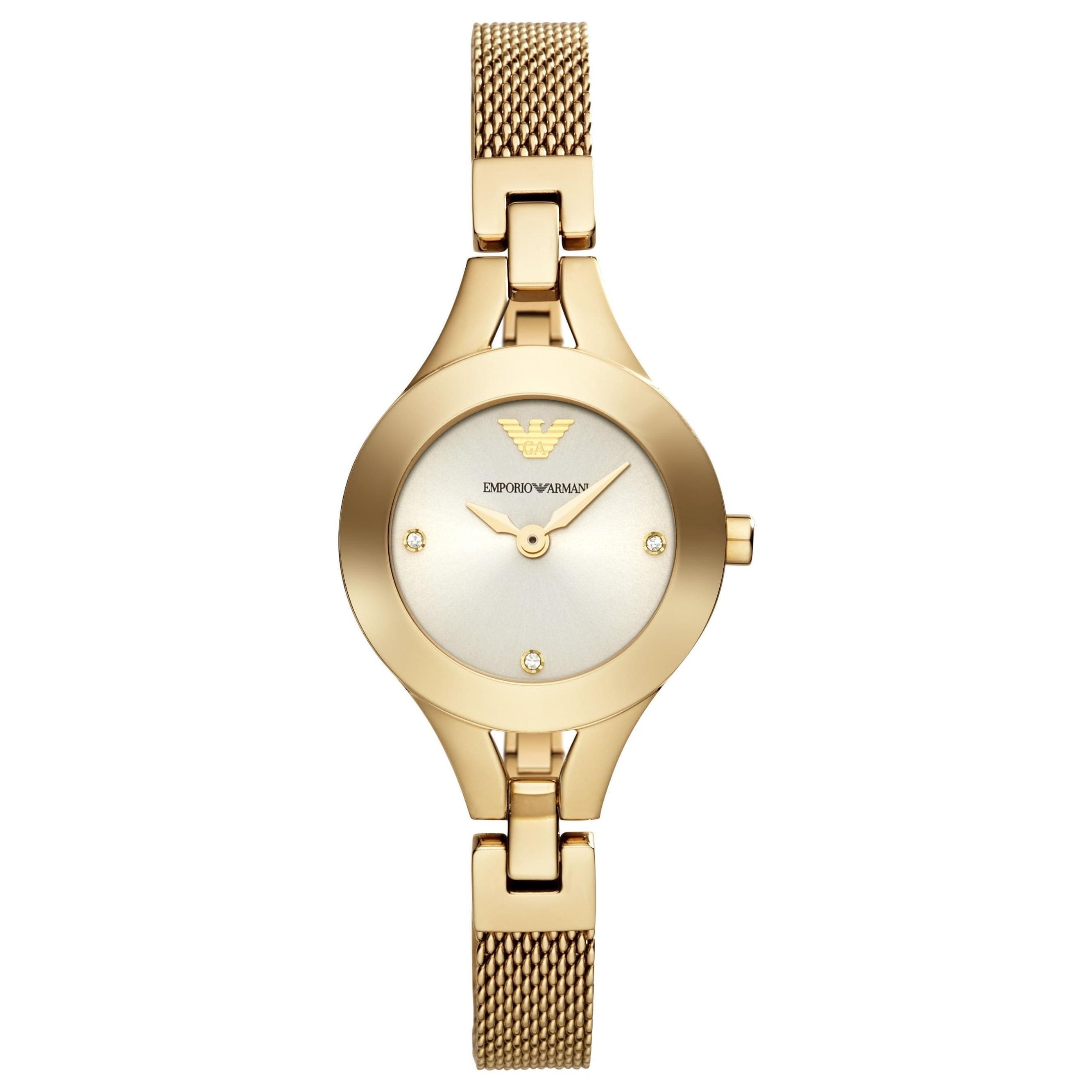 armani mesh watch womens