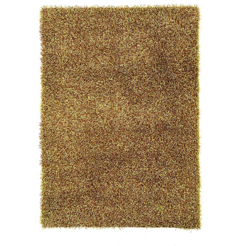 Linon Confetti Collection Shag Rug - 5' x 7' - Green/Brown