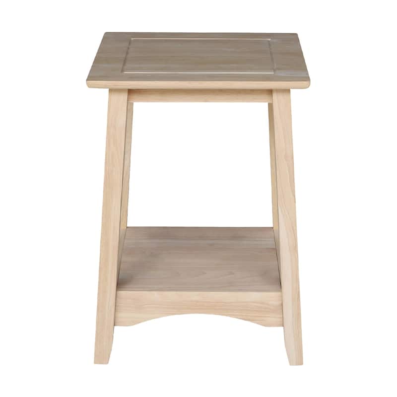 Bombay Unfinished Solid Parawood Tall End Table