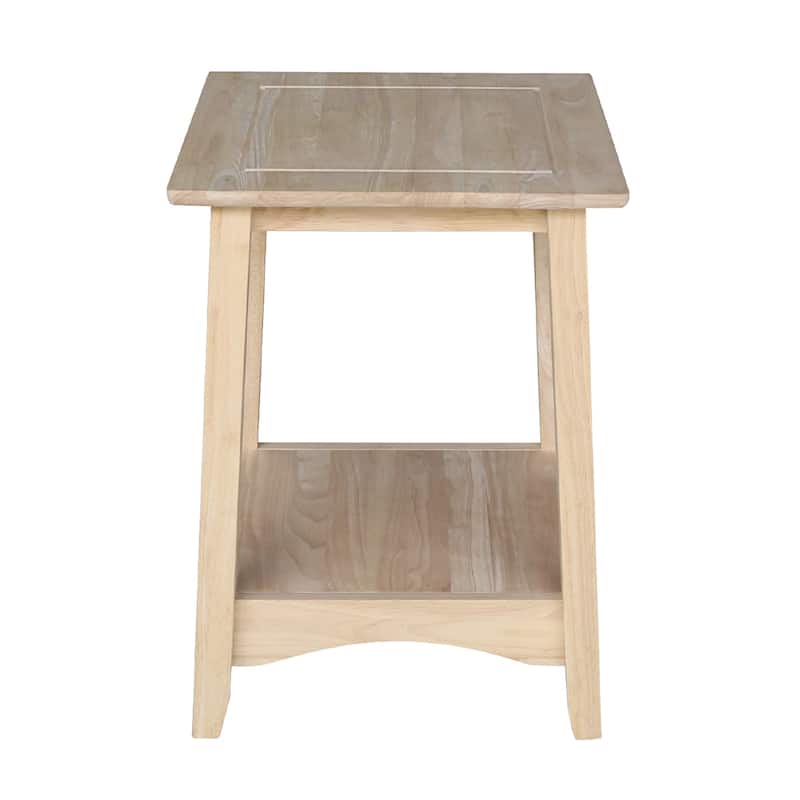 Bombay Unfinished Solid Parawood Tall End Table