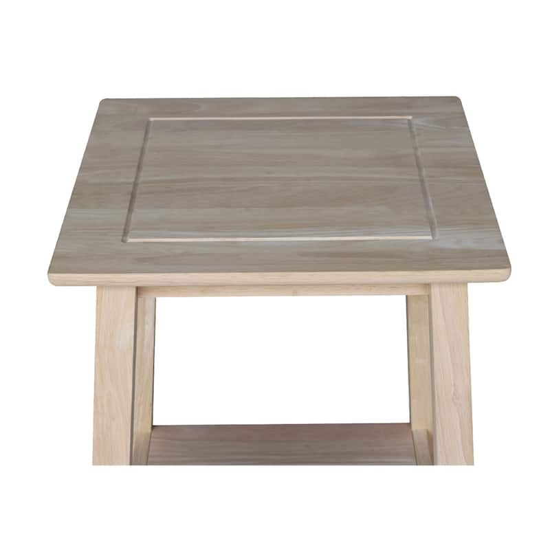 Bombay Unfinished Solid Parawood Tall End Table