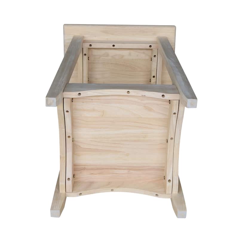 Bombay Unfinished Solid Parawood Tall End Table