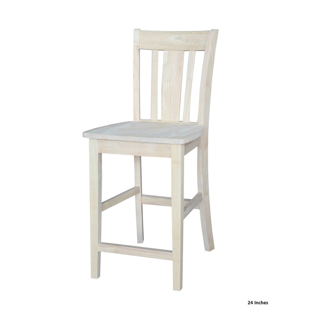 San Remo Unfinished Solid Parawood Stool