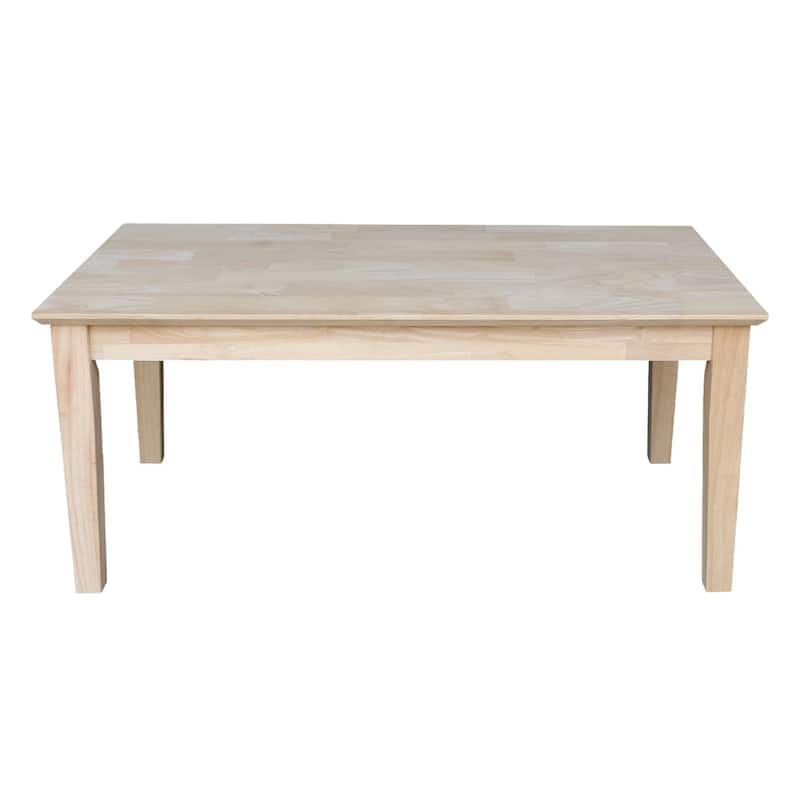 Shaker Unfinished Solid Parawood Tall Coffee Table