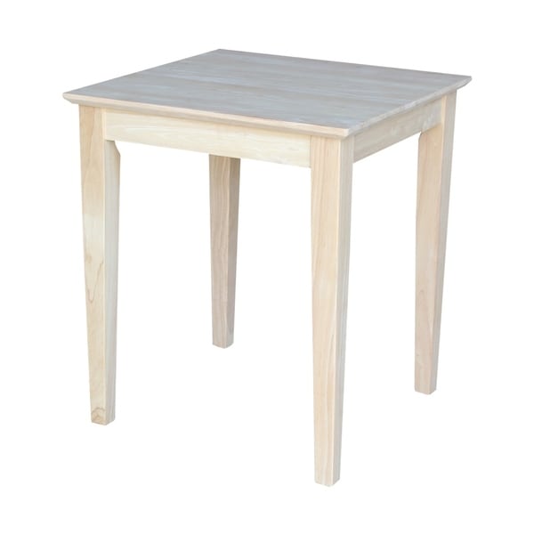 Unfinished Solid Parawood Shaker Tall End Table Free Shipping Unfinished Solid Parawood Shaker Tall End Table