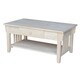 Shop Unfinished Solid Parawood Mission Coffee Table - Free Shipping ...