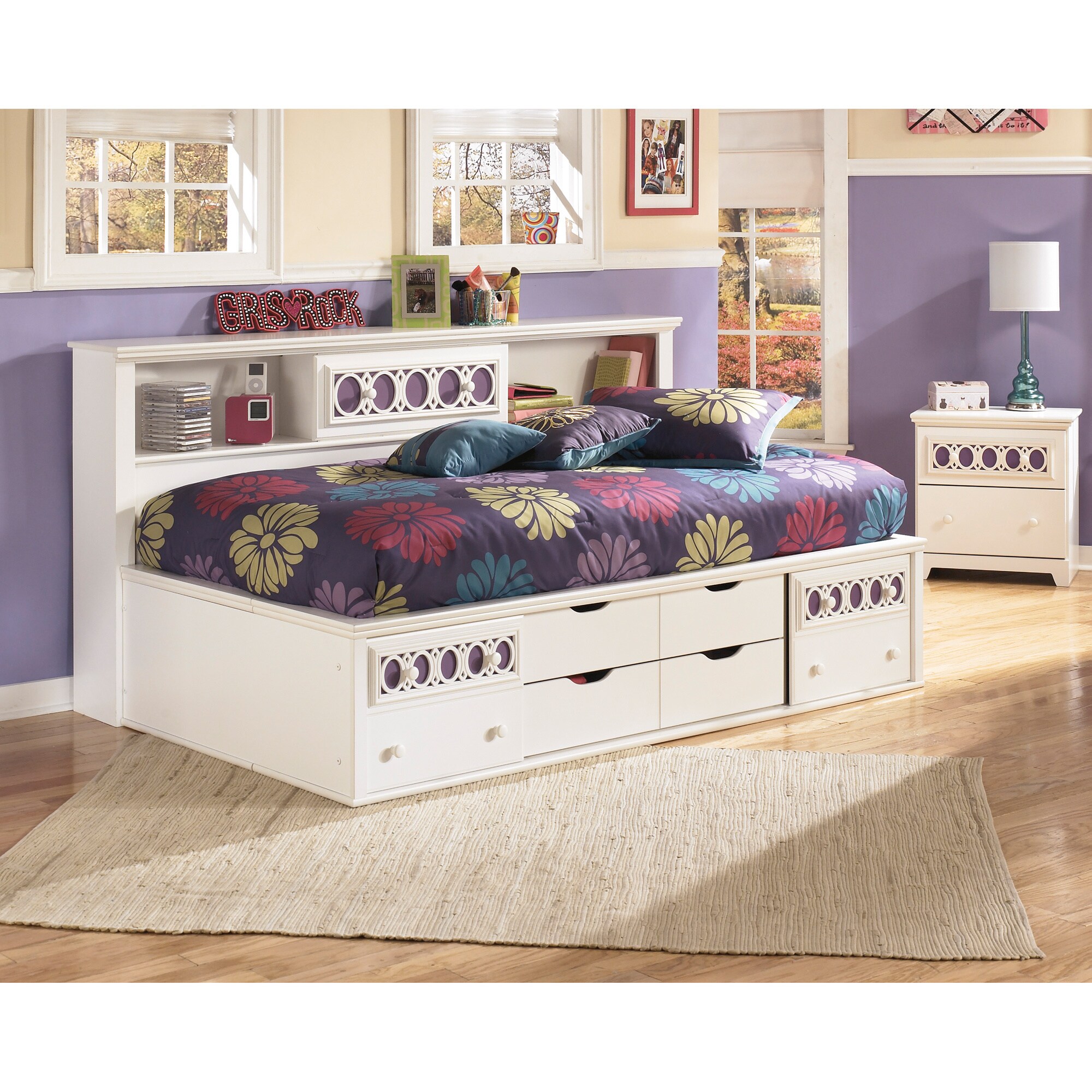 Shop Signature Design by Ashley Zayley White Storage Bed Free