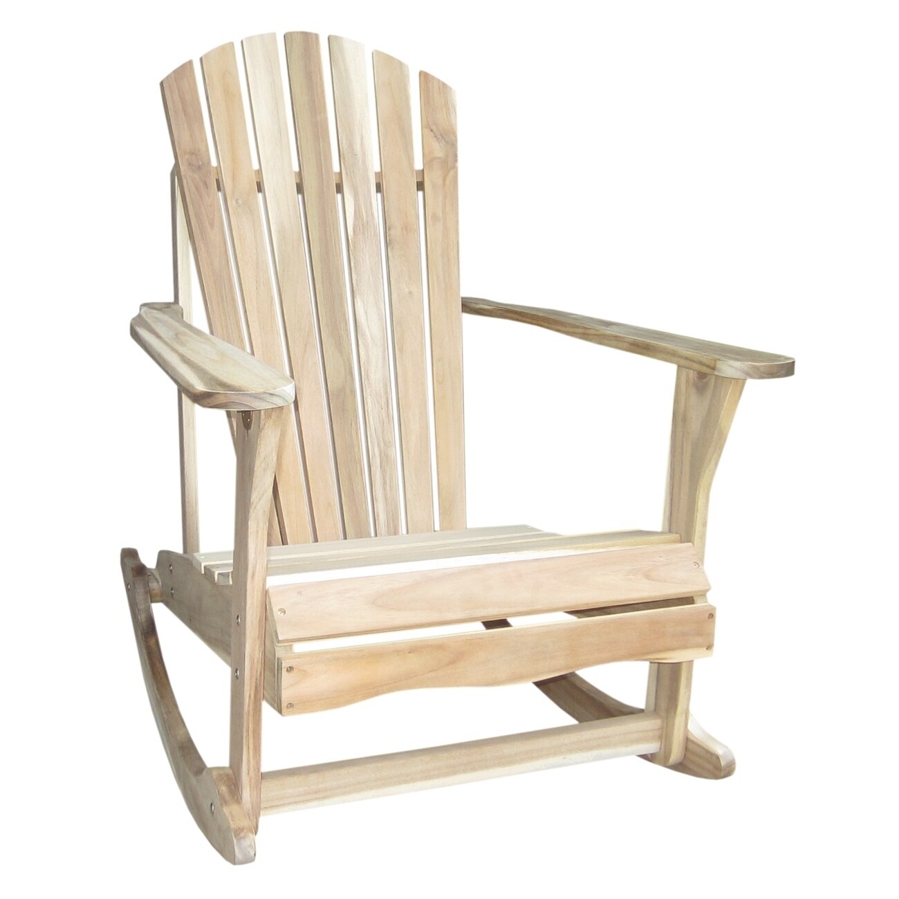 Havenside Home Sebastian Acacia Wood Rocker Chair Unfinished Single