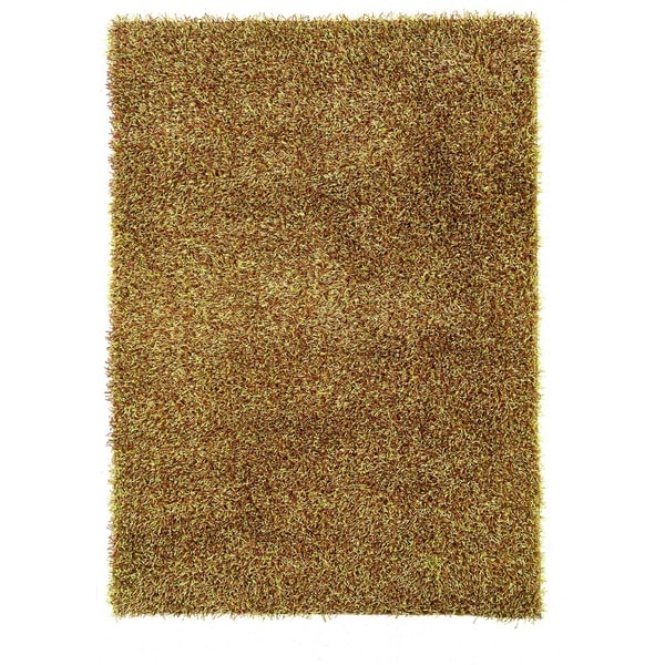 Linon Confetti Grass Green/ Brown Area Rug - 5' x 7'