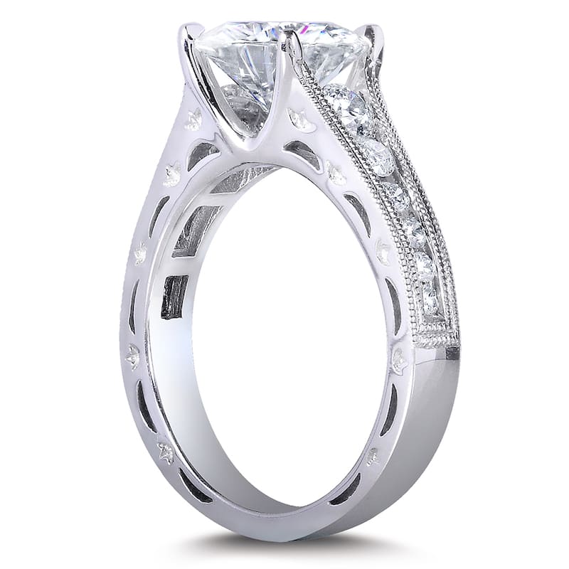 Annello by Kobelli 14k White Gold 1 7/8ct TGW Moissanite and 7/8ct TDW Diamond Bridal Set