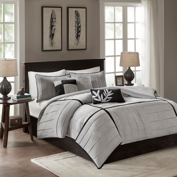 Madison Park Meyers 6-piece Grey Duvet Cover Set