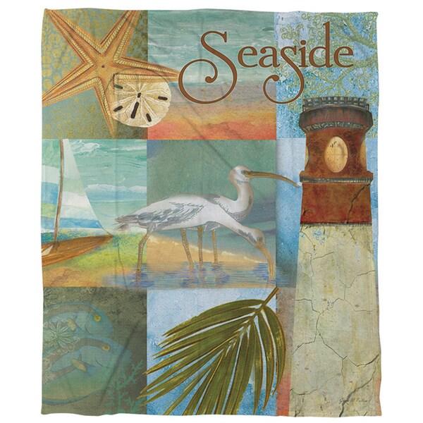 Beach Memories A Coral Fleece Throw