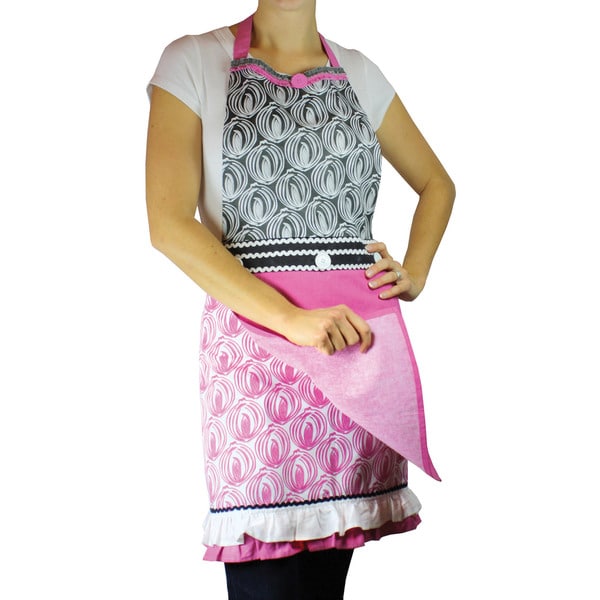 MUkitchen Emma Paisley Print V neck Cotton Apron