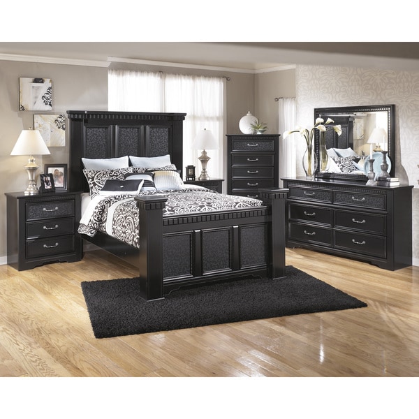 shop signature designashley cavallino black poster bed - free