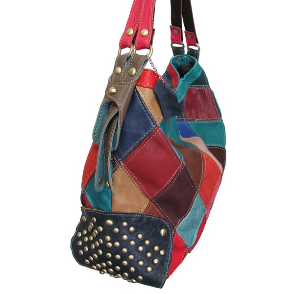 patchwork leather bag