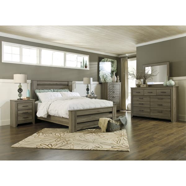 Shop Signature Design By Ashley Zelen Warm Grey Poster Bed