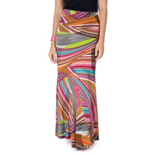 Hailey Jeans Co. Junior's Patterned Fold-over Maxi Skirt