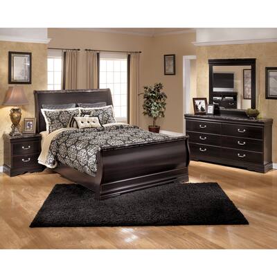 Signature Design by Ashley Esmeralda Merlot Sleigh Bed - Brown