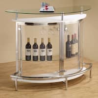 Silver Orchid Bird Contemporary White Bar Unit - 20" x 41" x 50.75"
