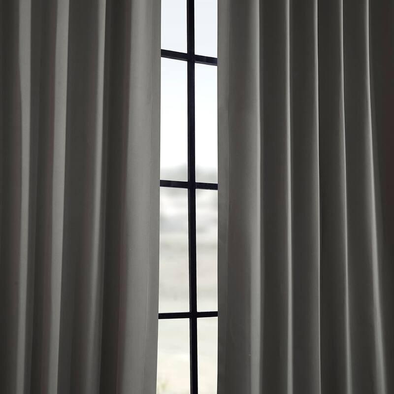 Exclusive Fabrics Anthracite Grey Blackout Curtain Panel Pair (2 Panels)