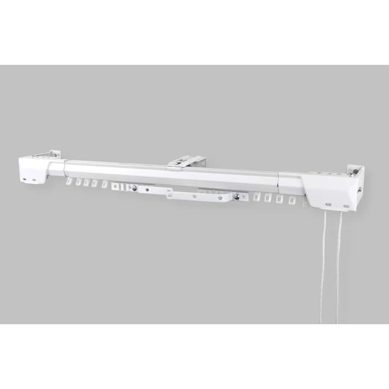 InStyleDesign White Heavy Duty Traverse Rod (Center Open) - 30 to 48 inch