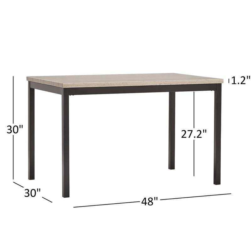 Darcy Faux Marble Black Metal 48-inch Dining Table by iNSPIRE Q Bold