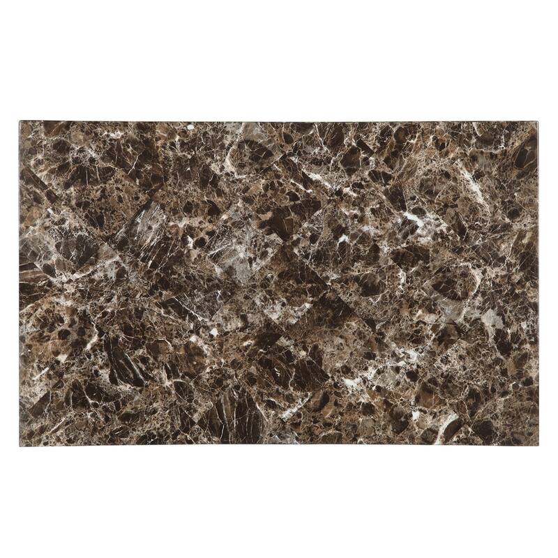 Darcy Faux Marble Black Metal 48-inch Dining Table by iNSPIRE Q Bold