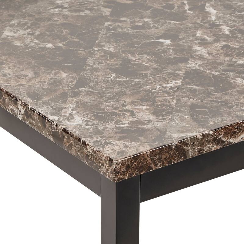 Darcy Faux Marble Black Metal 48-inch Dining Table by iNSPIRE Q Bold