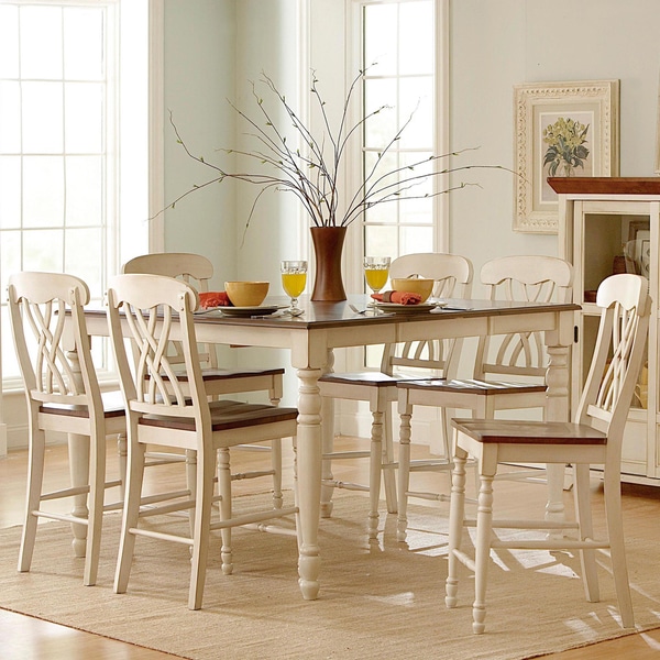 Mackenzie Country Style Two Tone Dining Chairs Furniture Of America Tribecca Home Mackenzie Country White Extending Dining