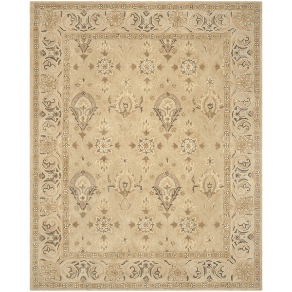 Safavieh Handmade Anatolia Oriental Traditional Beige Hand-spun Wool Rug - 8' x 10'