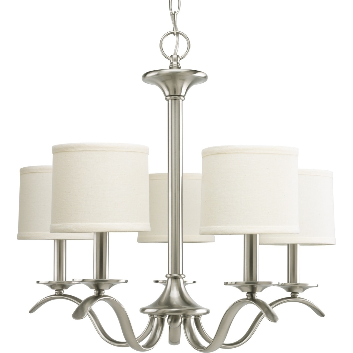 Progress Lighting Inspire Collection 5-light Brushed Nickel Chandelier - N/A (Inspire 5-light Brushed Nickel Chandelier) - Chandeliers For Bedrooms by Overstock.com