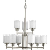 Progress Lighting Alexa Collection 3 Light Brushed Nickel Progress Lighting Alexa Collection 9 Light 2 Tier Brushed Nickel Chandelier Fixture