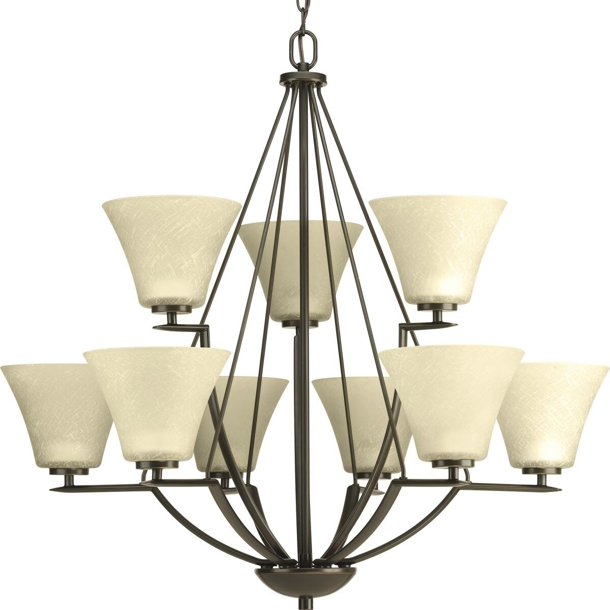 Progress Lighting Bravo Collection 9-Light Antique Bronze Chandelier Lighting Fixture - N/A (Bravo Collection 9-light Antique Bronze Chandelier) - Chandeliers For Bedrooms by Overstock.com