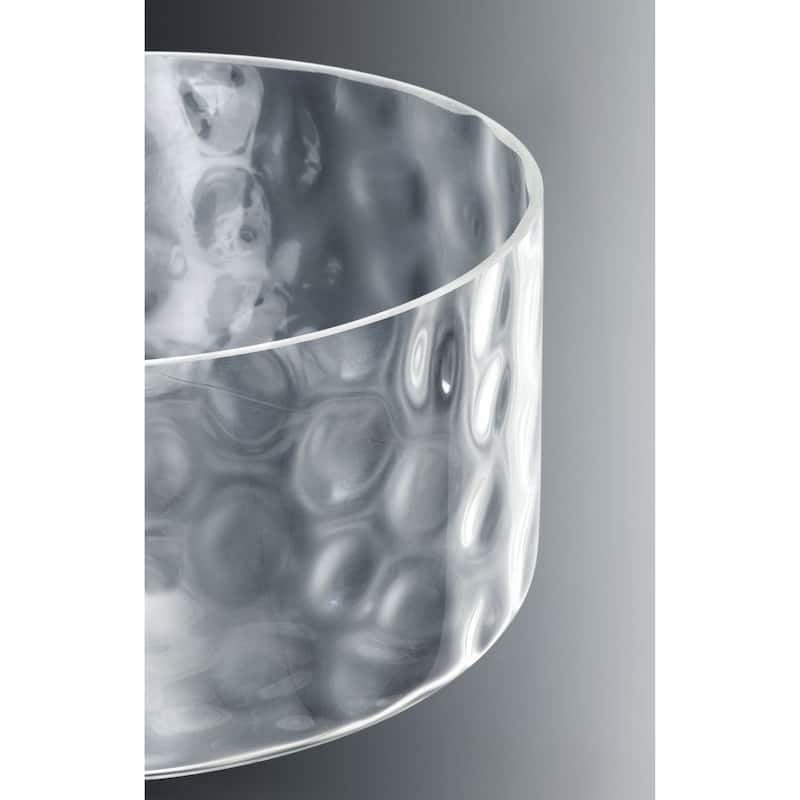 Caress Collection 5-Light Polished Nickel Clear Water Glass Luxe Chandelier Light