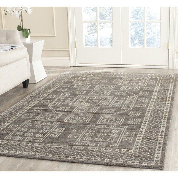 Safavieh Hand knotted Kenya Grey Wool Rug (8 x 10)  