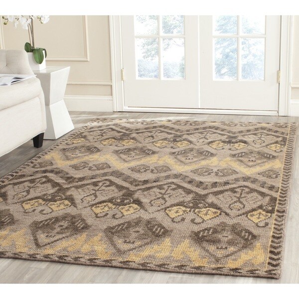 Safavieh Hand-knotted Kenya Gold/ Beige Wool Rug - 8' x 10'