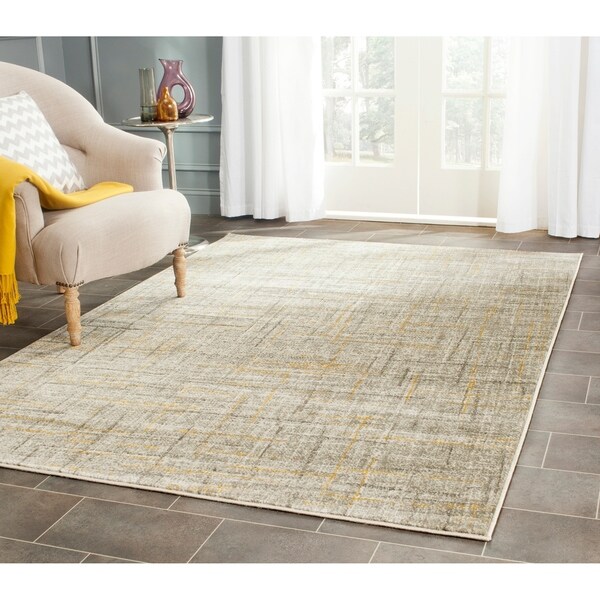 Safavieh Porcello Modern Abstract Grey/ Gold Rug - 8'2 x 11'
