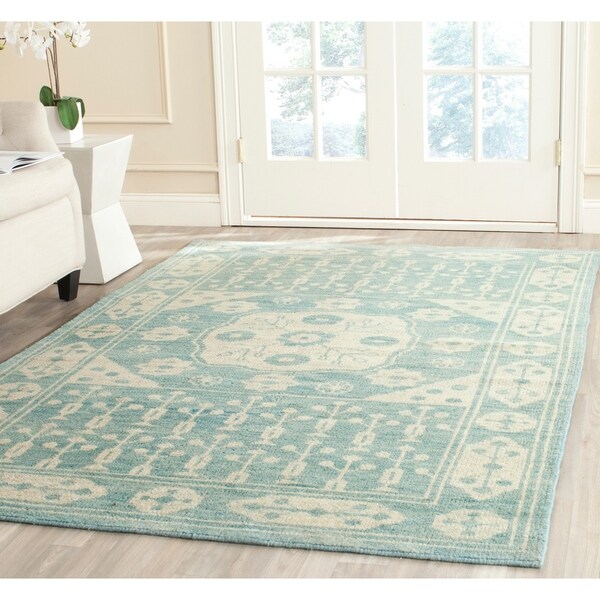 Safavieh Hand-knotted Kenya Blue Wool Rug - 8' x 10'