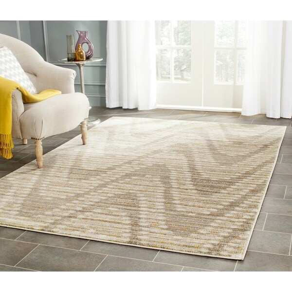 Safavieh Porcello Modern Waves Grey/ Dark Grey Rug - 8'2 x 11'