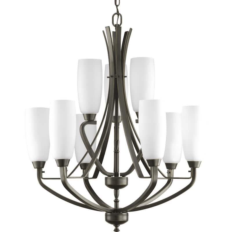 Progress Lighting Wisten Collection 9-Light Antique Bronze Chandelier Lighting Fixture - N/A
