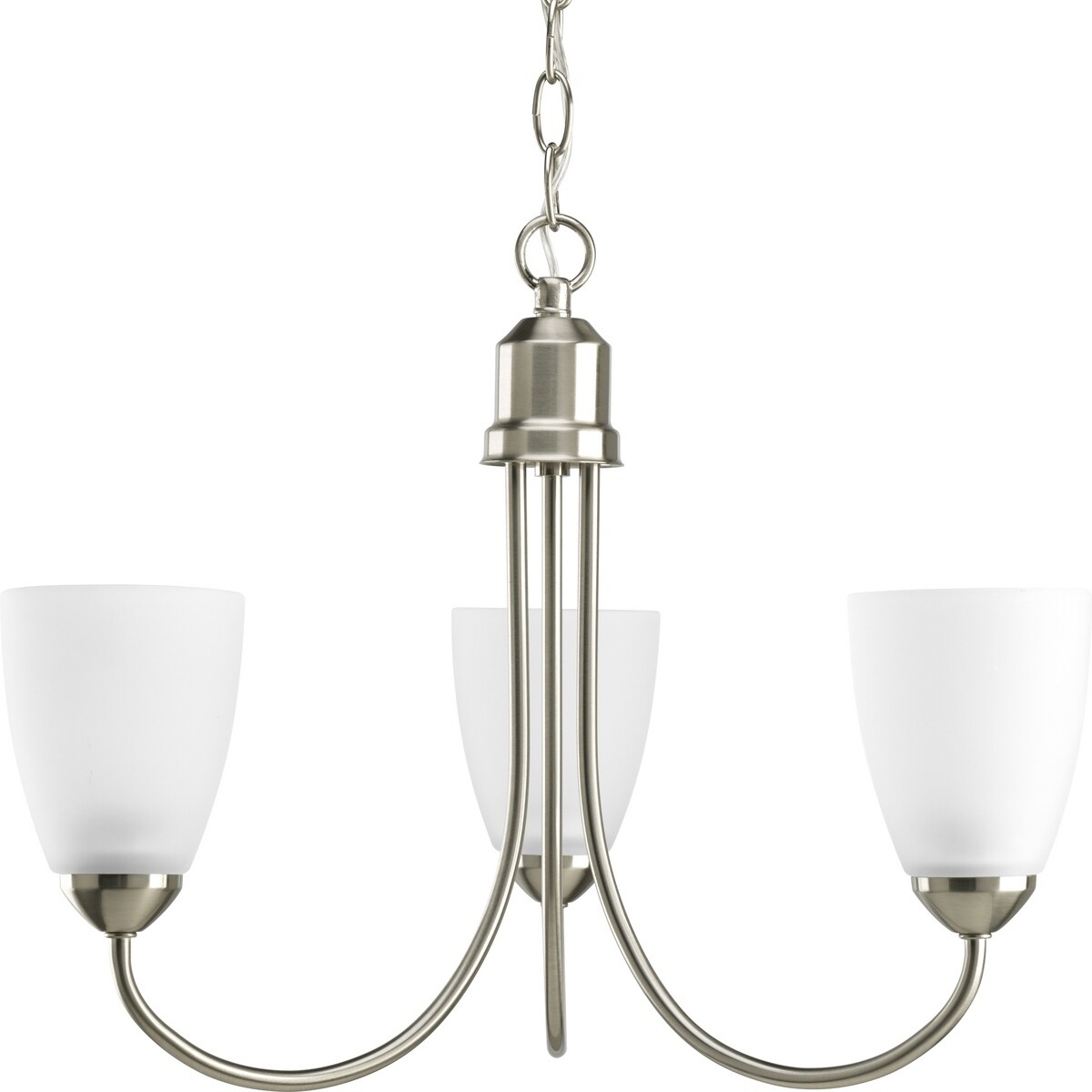 Progress Lighting Gather Collection 3-Light Brushed Nickel Chandelier With Bulb Lighting Fixture - N/A (Gather 3-light Brushed Nickel Chandelier with - Chandeliers For Bedrooms by Overstock.com