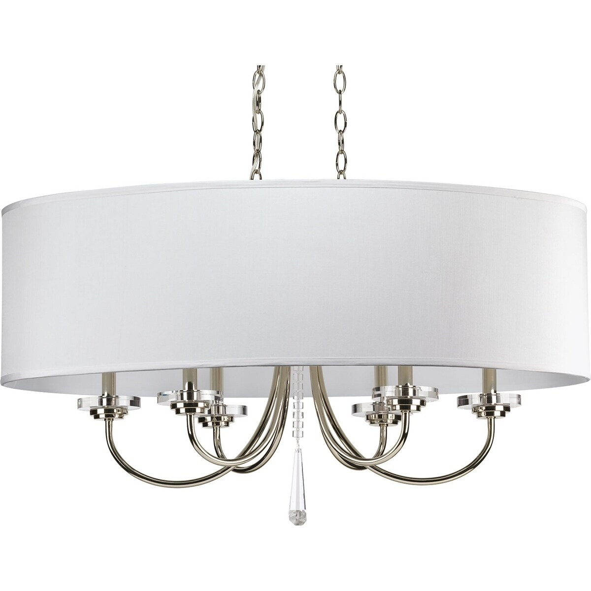 Progress Lighting Nisse Collection 6-Light Polished Nickel Chandelier Lighting Fixture - N/A (Nisse 6-light Polished Nickel Chandelier) - Chandeliers For Bedrooms by Overstock.com
